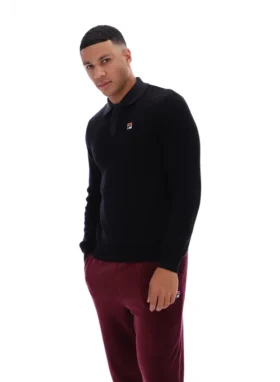 Polo in maglia a righe Kobe nera