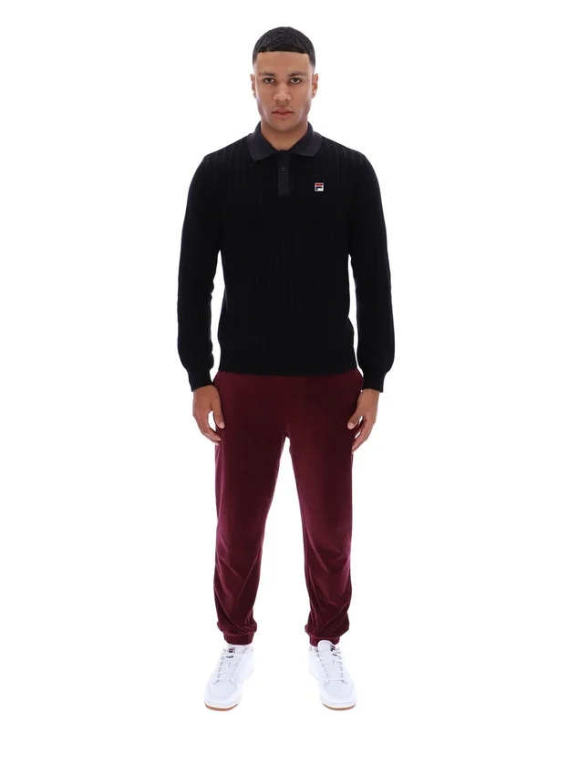 Polo in maglia a righe Kobe nera