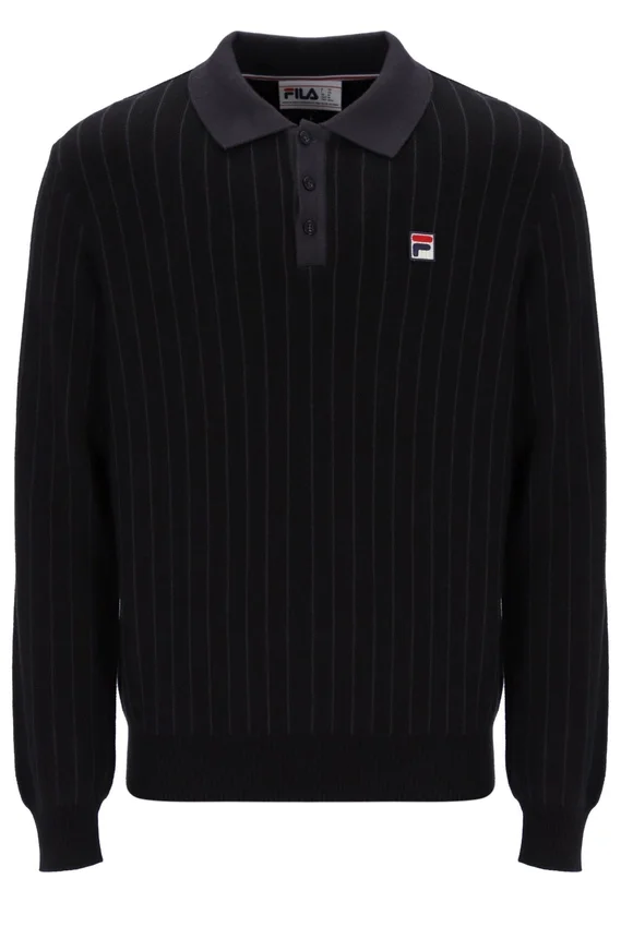 Polo in maglia a righe Kobe nera