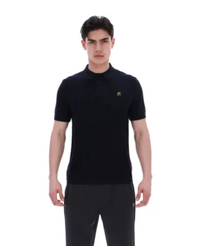 Polo in maglia Barns nera