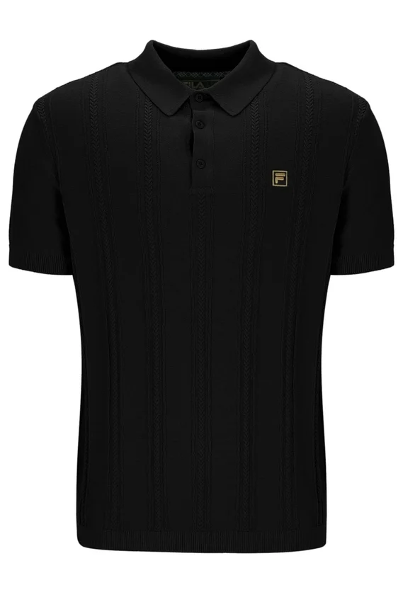 Polo in maglia Barns nera