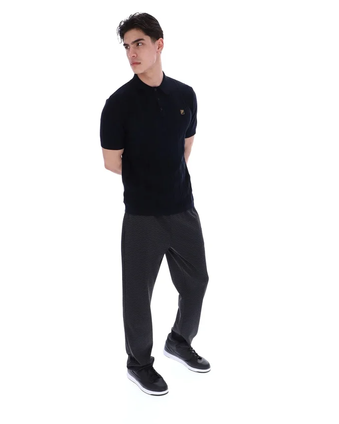Polo in maglia Barns nera