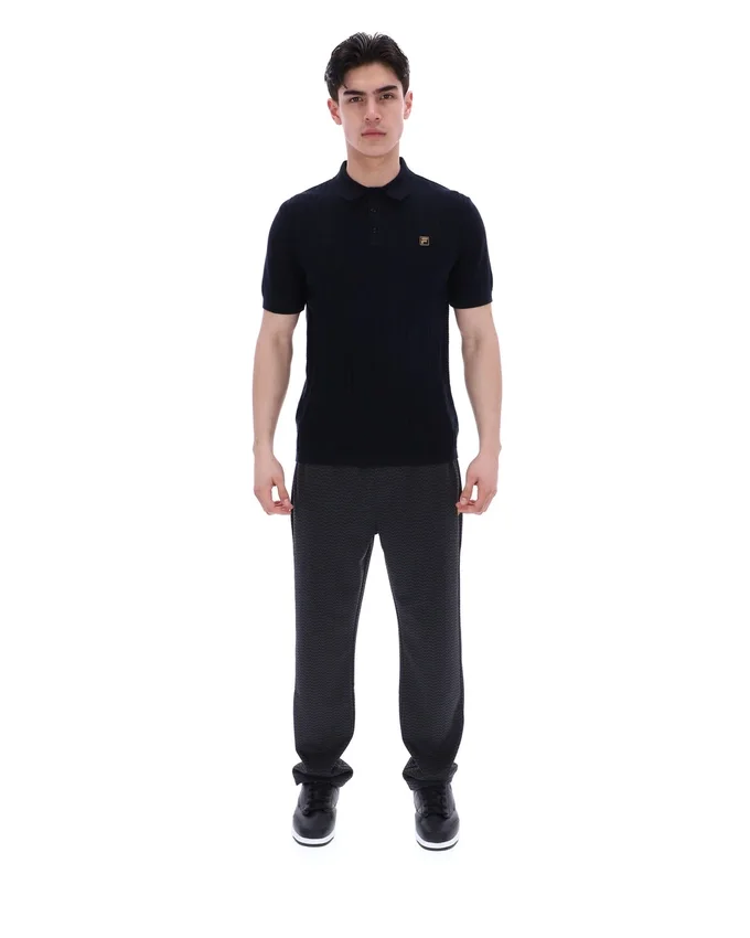 Polo in maglia Barns nera
