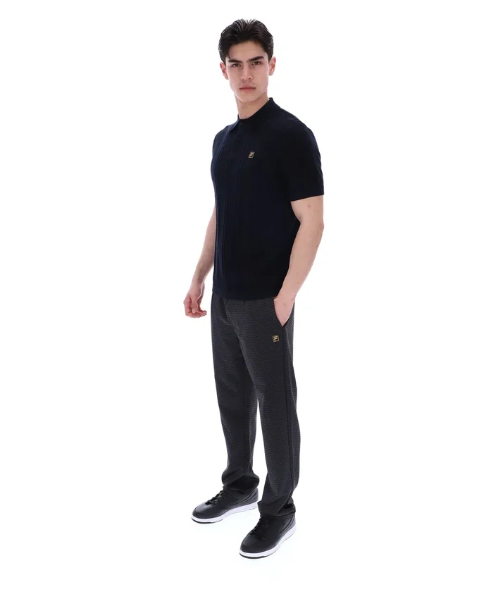Polo in maglia Barns nera