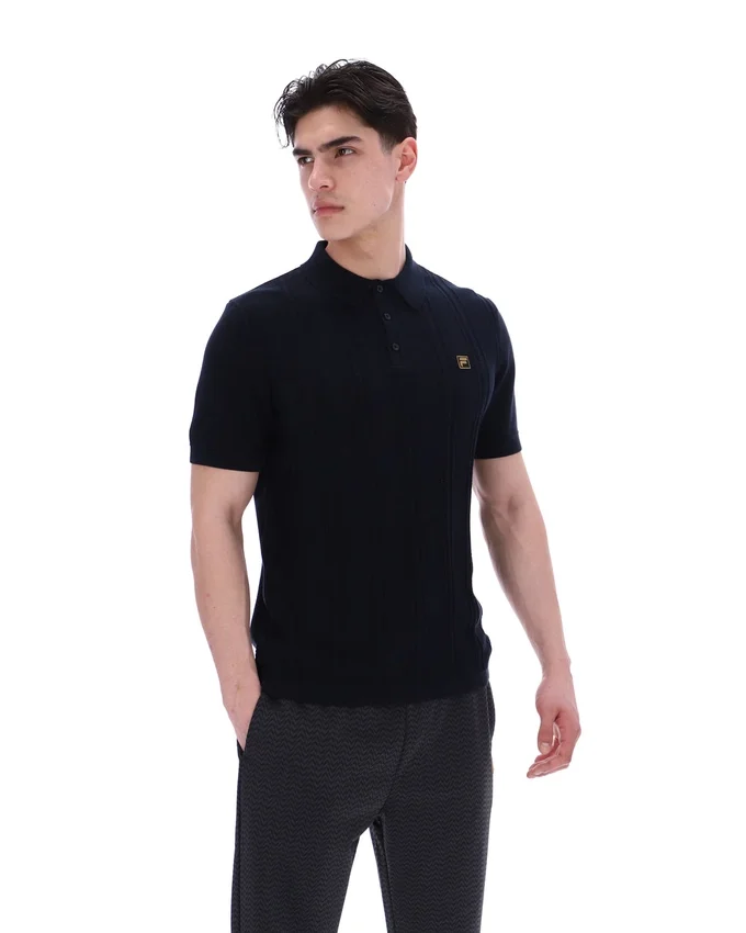 Polo in maglia Barns nera