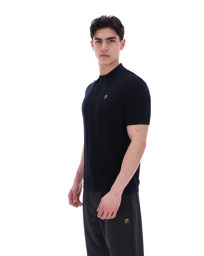 Polo in maglia Barns nera