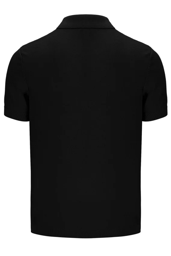 Polo in maglia Barns nera