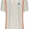 Polo in maglia patchwork all’uncinetto Giorgio di Tapioca