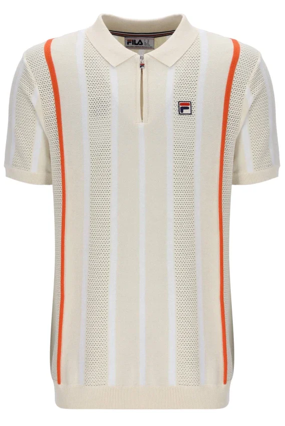 Polo in maglia patchwork all’uncinetto Giorgio di Tapioca