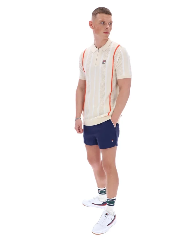 Polo in maglia patchwork all’uncinetto Giorgio di Tapioca