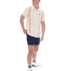 Polo in maglia patchwork all’uncinetto Giorgio di Tapioca