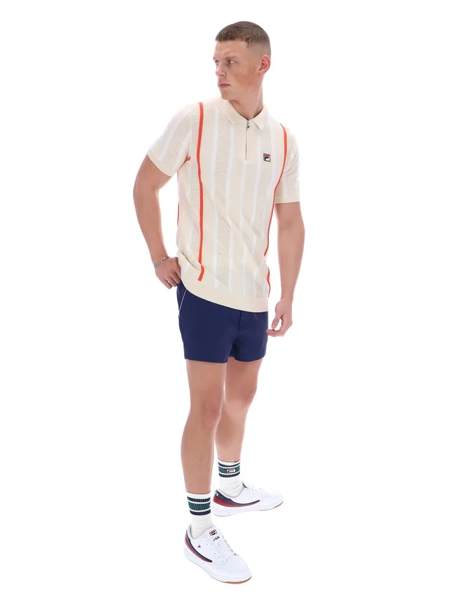 Polo in maglia patchwork all’uncinetto Giorgio di Tapioca