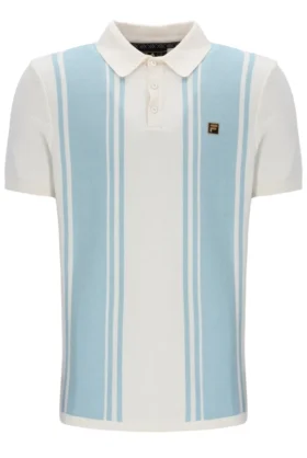 Polo in maglia stile Buddy Bowling blu sterling