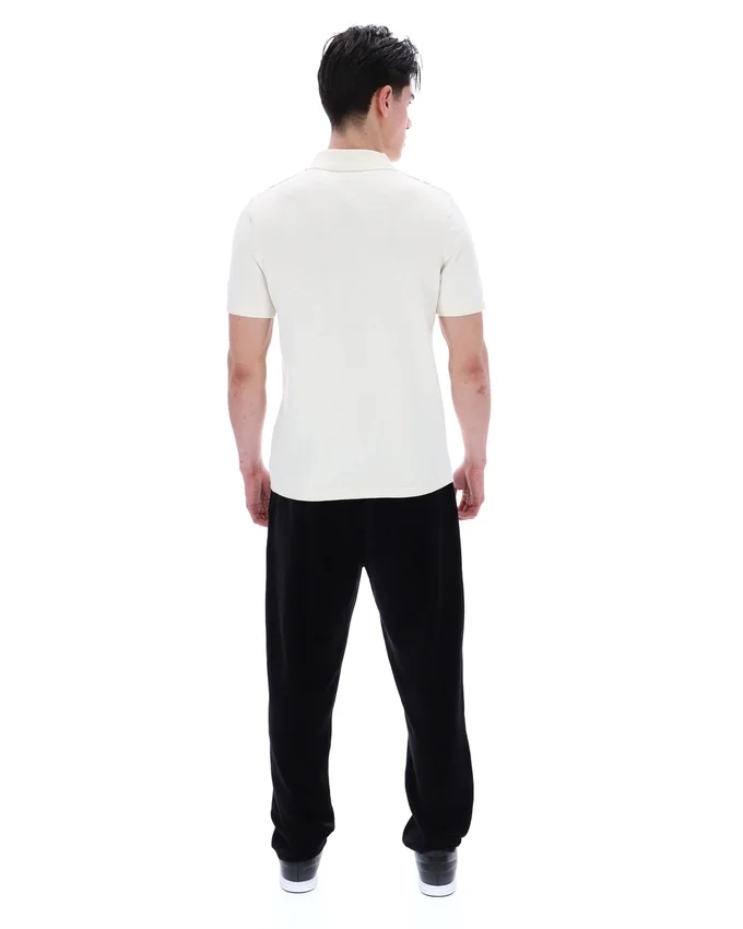 Polo in maglia stile Buddy Bowling blu sterling