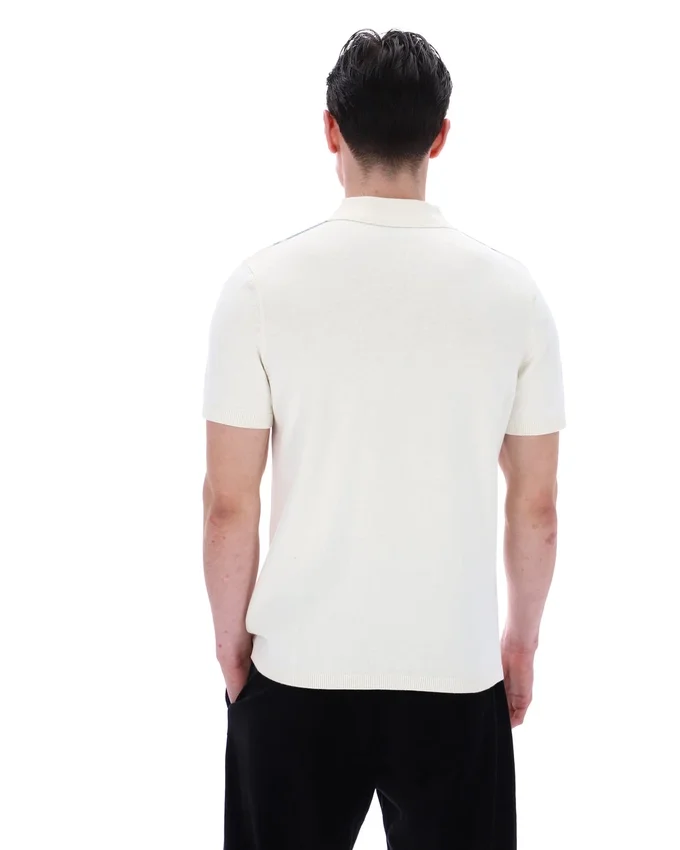 Polo in maglia stile Buddy Bowling blu sterling