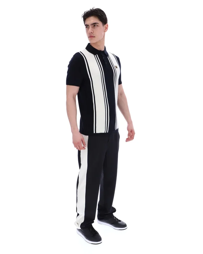 Polo in maglia stile Buddy Bowling nera