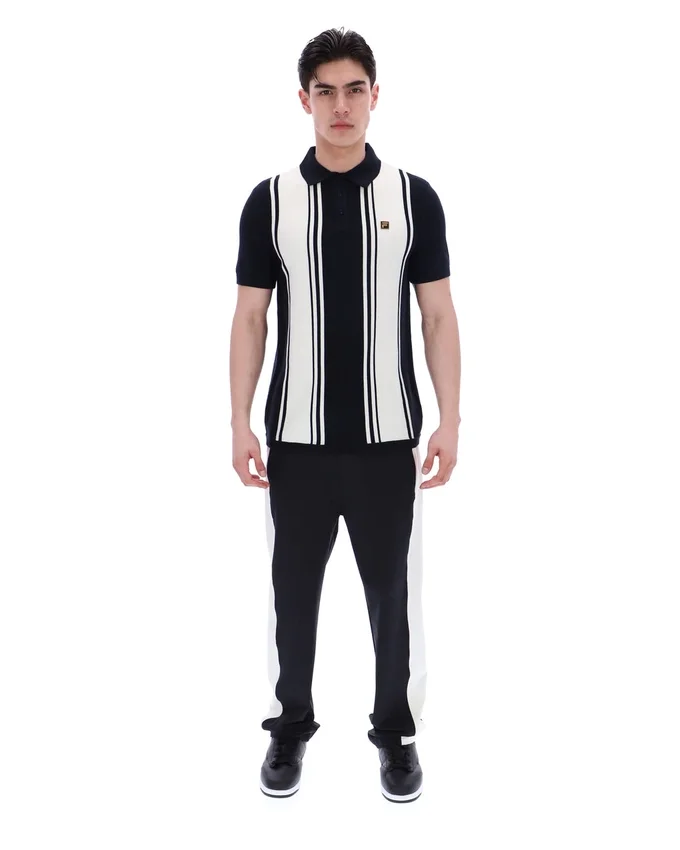 Polo in maglia stile Buddy Bowling nera