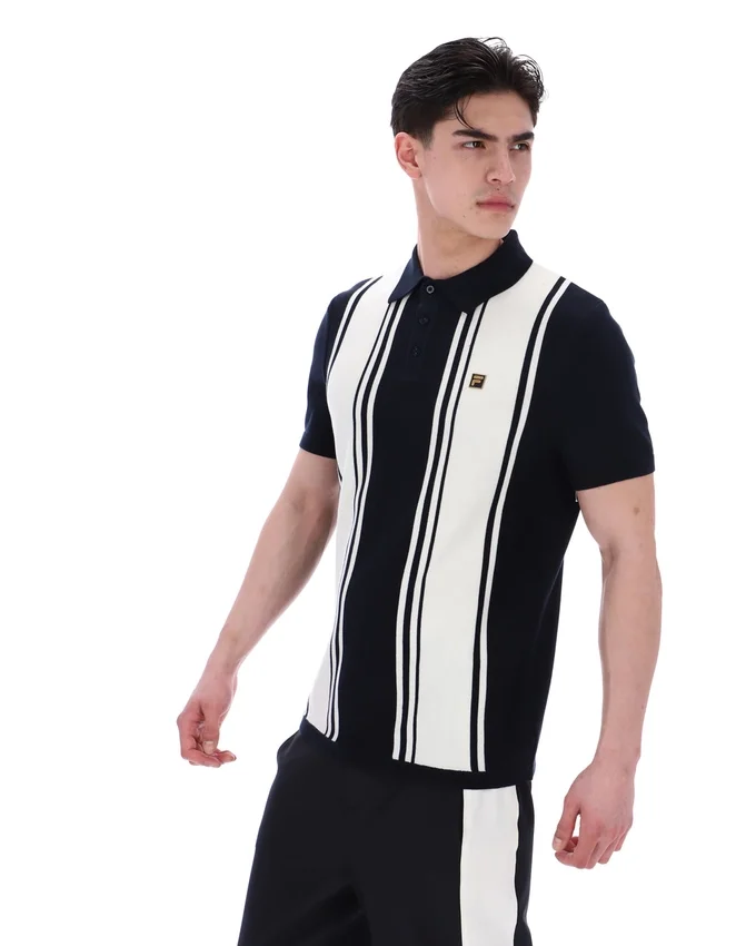 Polo in maglia stile Buddy Bowling nera