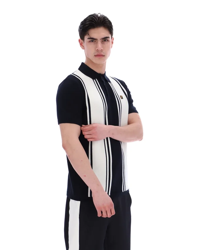 Polo in maglia stile Buddy Bowling nera