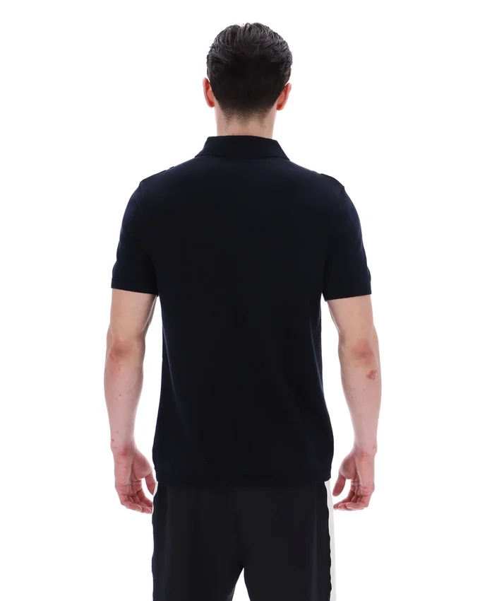 Polo in maglia stile Buddy Bowling nera