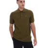 Polo in maglia testurizzata Sander verde oliva scuro