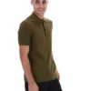 Polo in maglia testurizzata Sander verde oliva scuro