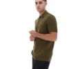 Polo in maglia testurizzata Sander verde oliva scuro