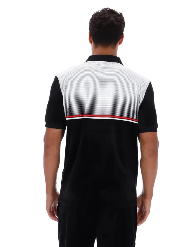 Polo in velluto Paco nera con zip