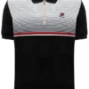 Polo in velluto Paco nera con zip