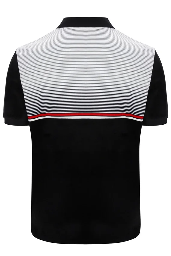 Polo in velluto Paco nera con zip