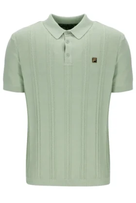 Polo lavorata a maglia Barns color schiuma di mare