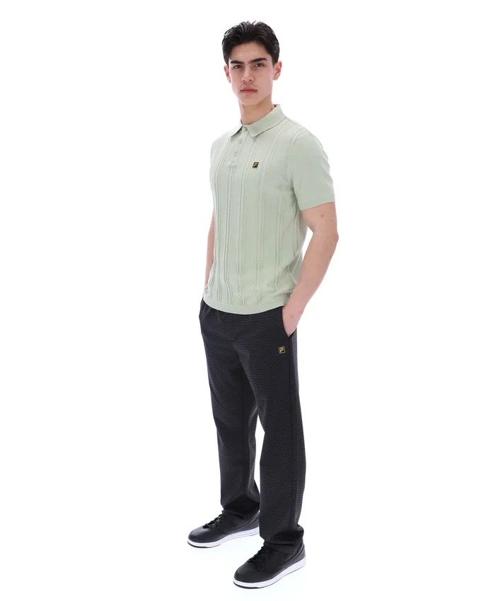 Polo lavorata a maglia Barns color schiuma di mare