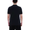 Polo nera Castello in maglia jacquard con zip