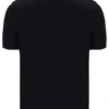 Polo nera Castello in maglia jacquard con zip
