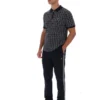 Polo nera con zip in maglia jacquard Jackson