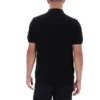 Polo nera Sander in maglia testurizzata