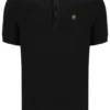 Polo nera Sander in maglia testurizzata