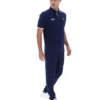 Polo Pablo a tre bottoni con bordi a costine in blu abbagliante e blu navy Fila