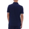Polo Pablo a tre bottoni con bordi a costine in blu abbagliante e blu navy Fila