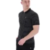Polo Patton a righe jacquard nera