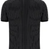 Polo Patton a righe jacquard nera