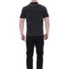 Polo Patton a righe jacquard nera