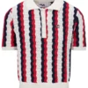 Polo Porto in maglia con strisce all'uncinetto