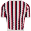 Polo Porto in maglia con strisce all'uncinetto