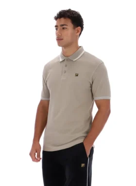 Polo Soren 2 vintage color kaki con bordino