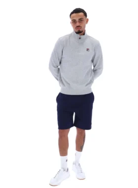 Ramy F-Box grigio melange con zip a 1/4 e polsini tinti in filo