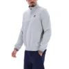 Ramy F-Box grigio melange con zip a 1/4 e polsini tinti in filo