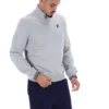 Ramy F-Box grigio melange con zip a 1/4 e polsini tinti in filo