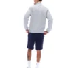 Ramy F-Box grigio melange con zip a 1/4 e polsini tinti in filo
