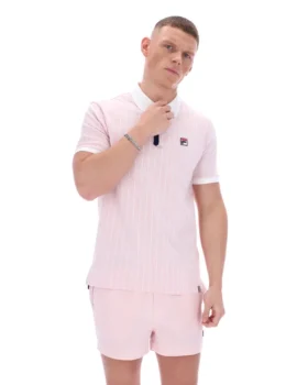Rosa pallido Polo a righe BB1 Classic Vintage